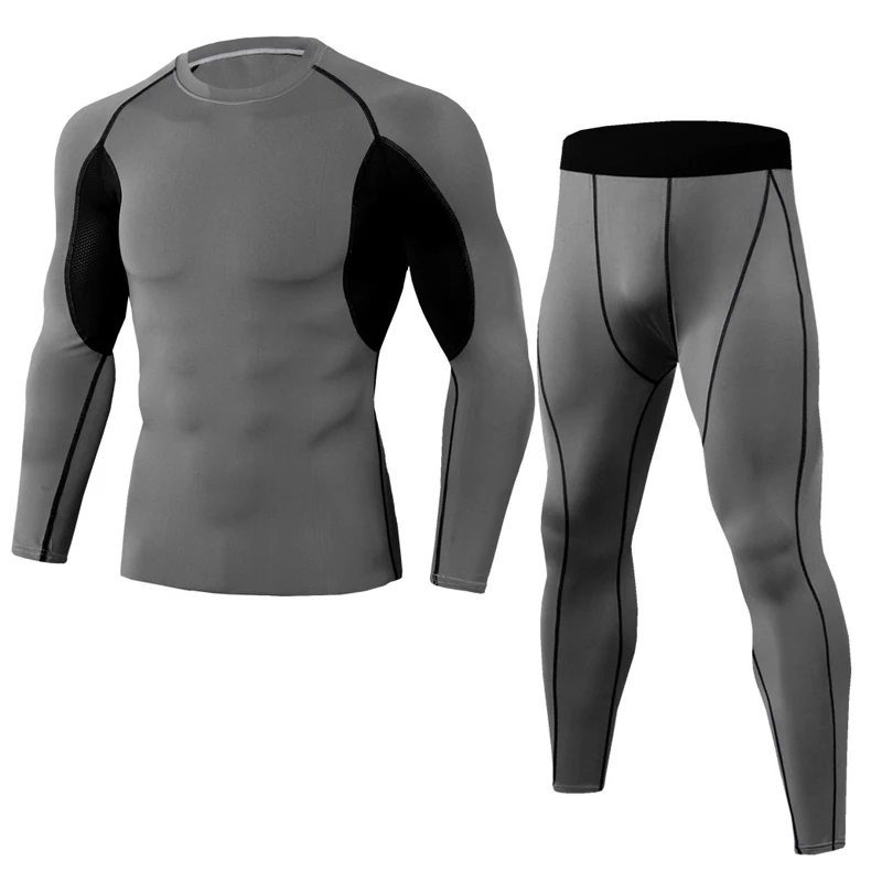Мужские спортивные костюмы компрессионные базовый слой мужские Licra Deporte Hombre Мужская спортивная одежда компрессионные новые летние колготки для фитнеса и велоспорта