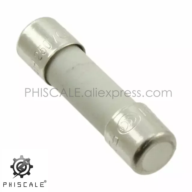 PHISCALE 100 шт. 5х20 мм 5 2 х20 Картридж стеклянный/керамический предохранитель