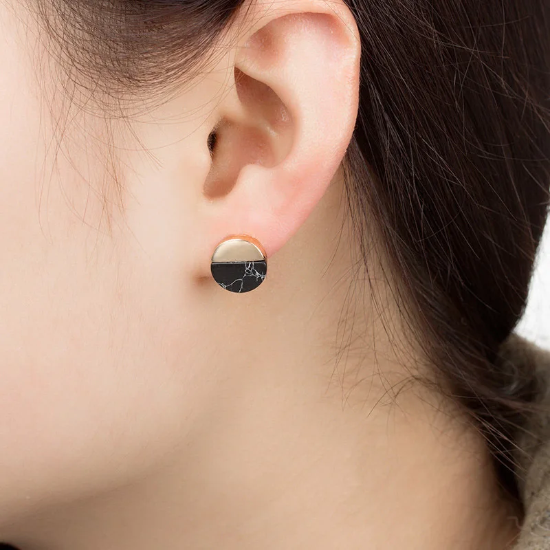 Новые простые 1 пара в ретро стиле с геометрическим узором мрамор природный