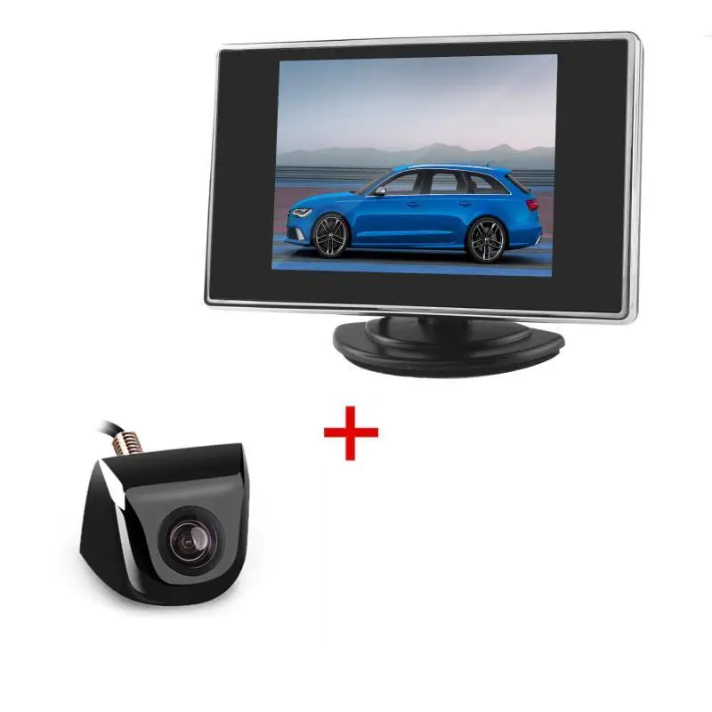 Monitor and E366B XYCING 3,5 дюймовый автомобильный монитор заднего вида для камеры заднего вида - Цвет: Monitor and E366B