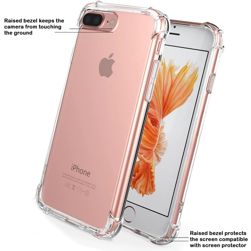 Чехол Gasbag для iphone XS MAX X 10 XR 6 7 6s 8 Plus SE 5 5S мягкий прозрачный чехол из ТПУ с защитой от