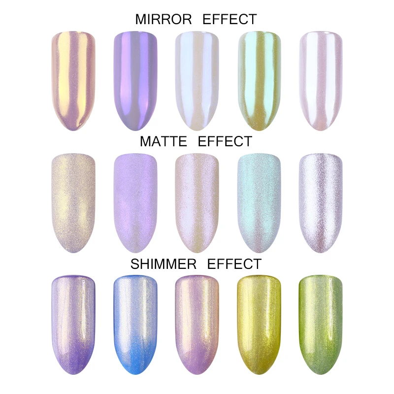 1 коробка г перламутровый блеск для ногтей Блестящий зеркальный матовый