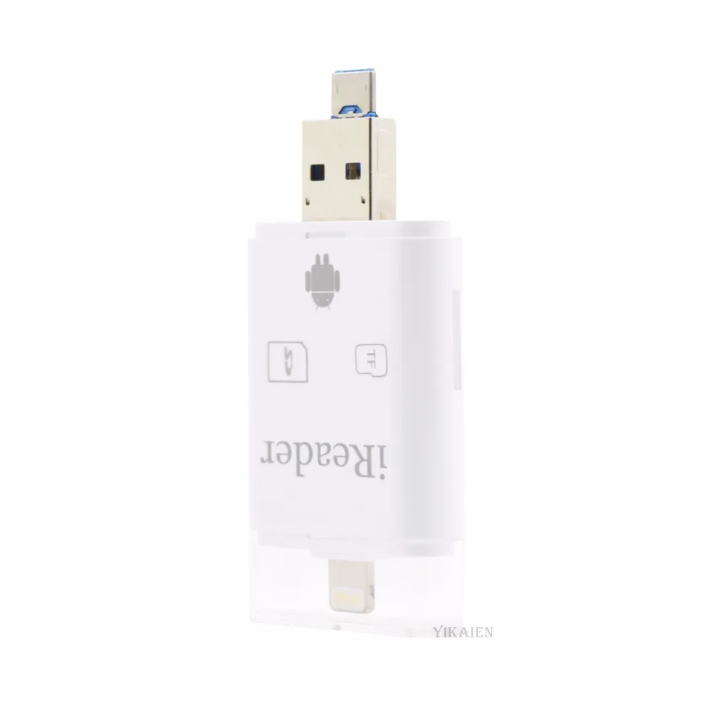 3 в 1 iFlash Drive USB Micro SD SDHC TF card reader с карты памяти для iPhone 6 s +/6 s/6/6 plus/5/5S/ipad/Android Мобильных