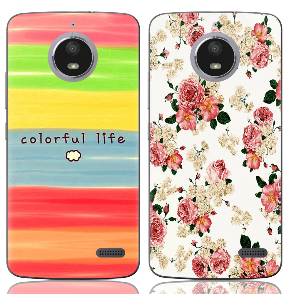Для Motorola Moto E4 плюс Силиконовая задняя крышка Мягкие TPU для E 4 панели телефона с