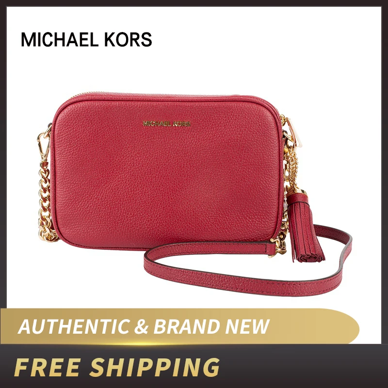 Ярко красная кожаная сумка через плечо MICHAEL KORS 32F7GGNM8L|Сумки с ручками| |