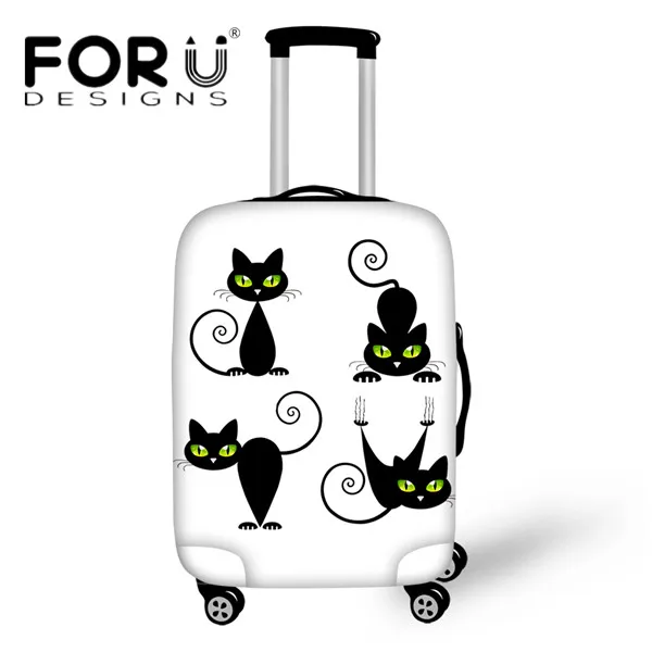 CC1885 FORUDESIGNS/милый кот контур шаблон багаж защитный чехол спандекс водонепроницаемый дождевик для 18-30 дюймов чемодан - Цвет: CC1885
