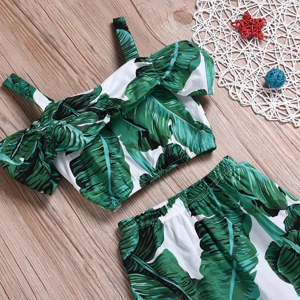 

Fashion hot sale summer girl 2 pieces outfit ins style boutique kids clothing