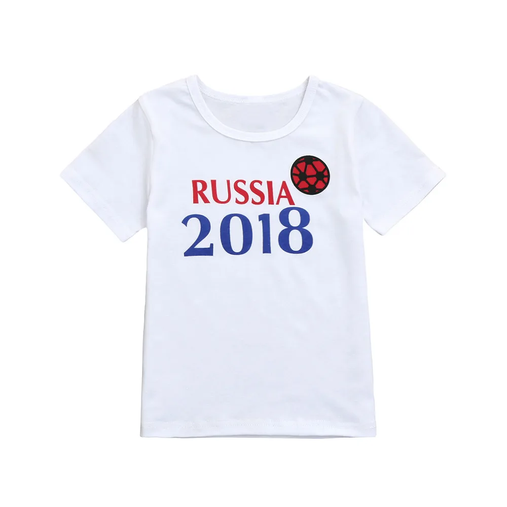 Модная одежда для маленьких девочек 2018 детские футбольные топы и мальчиков