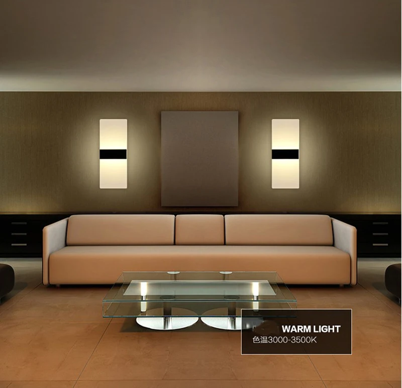 

Acrylic LED Wall Lamps 3w 6w 12w Modern Home Lighting Decoration Workshops Hallway Closet Staircase Pathway Hotel Night Lights