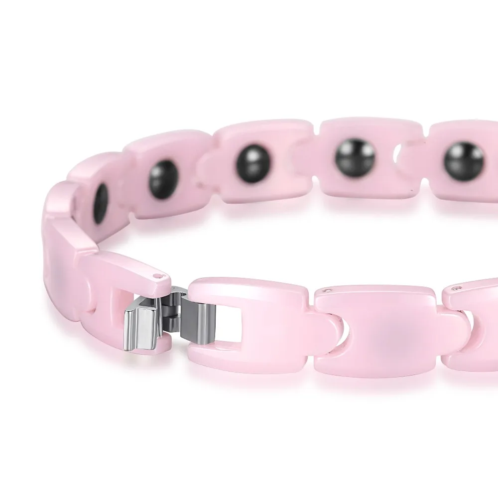 RainSo био энергии Керамика браслет гематит здоровья цепи талисманы для женщин