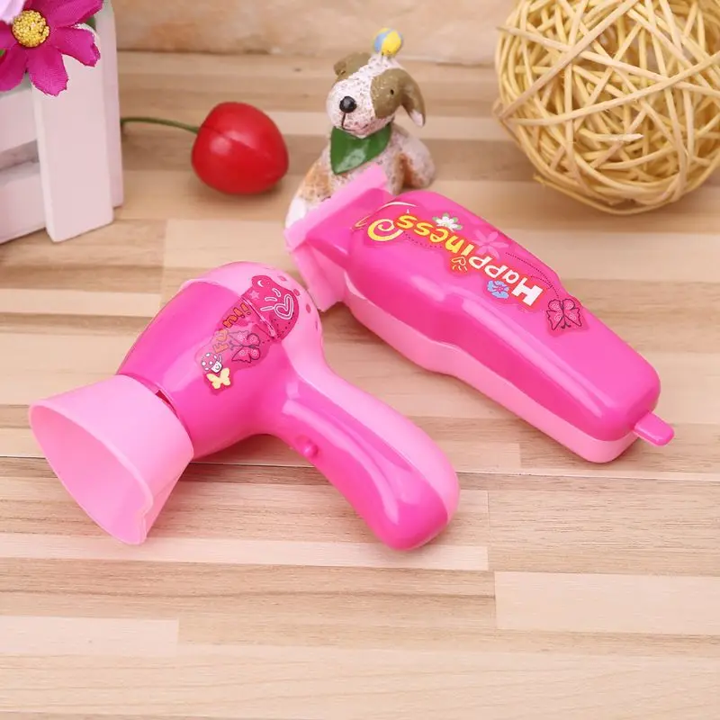 1 Set Kids Game Hair Dryer Scissors Shaver Scraper Plastic Dolls Living Room Hairdresser Doll Cut Accessories Girls Gifts | Игрушки и