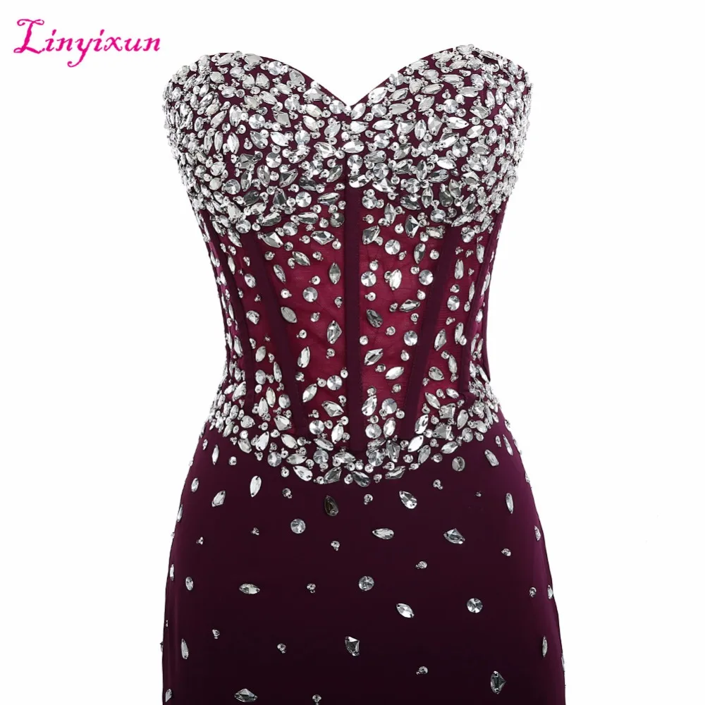 Linyixun реальное фото сексуальные длинные платья русалки для выпускного вечера 2020