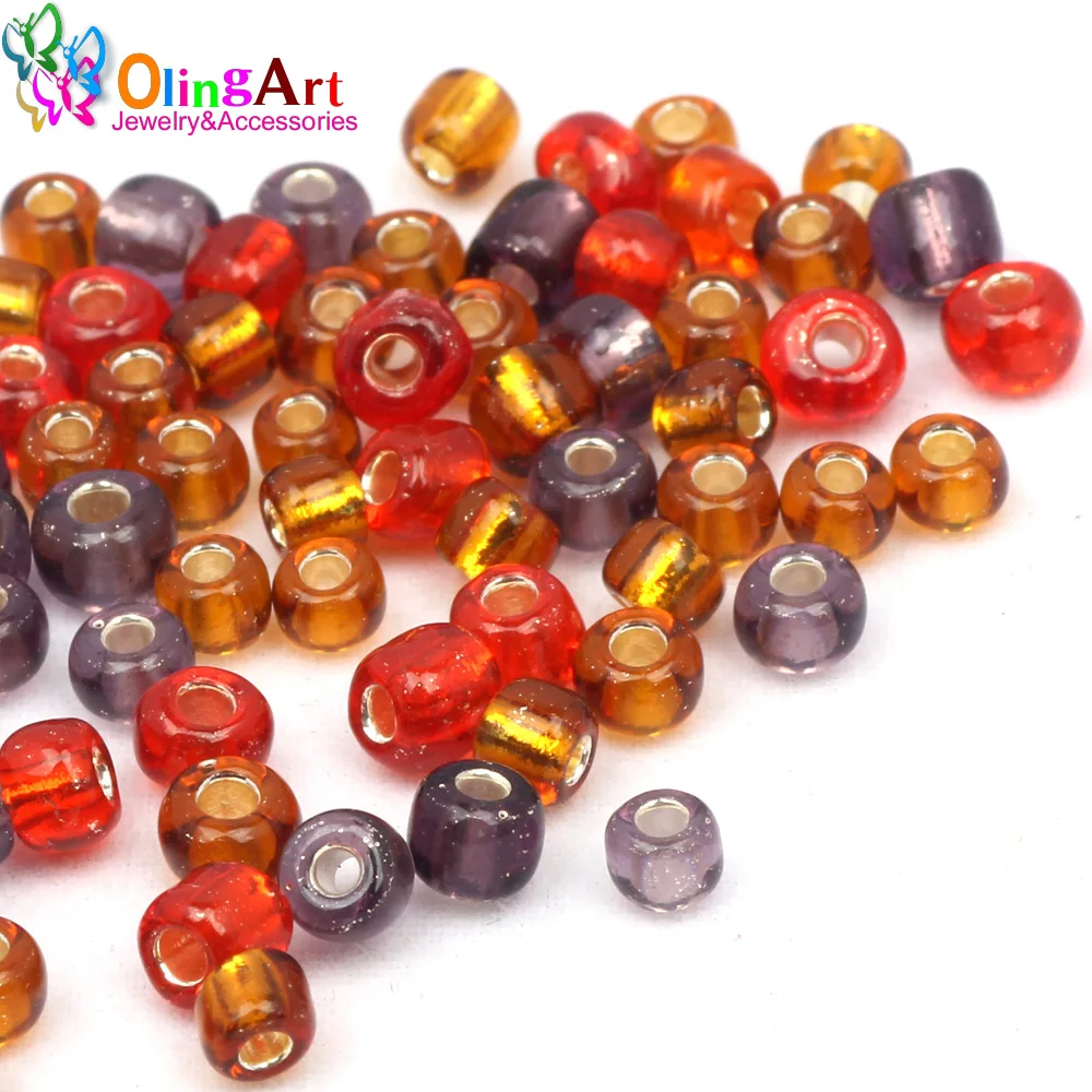 OlingArt новинка 2019 4 мм Микс разноцветных 45 г/лот стеклянные бусины 580 шт.
