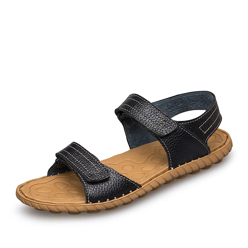 Сандалии CuddlyIIPanda мужские из натуральной кожи модная пляжная обувь для отдыха