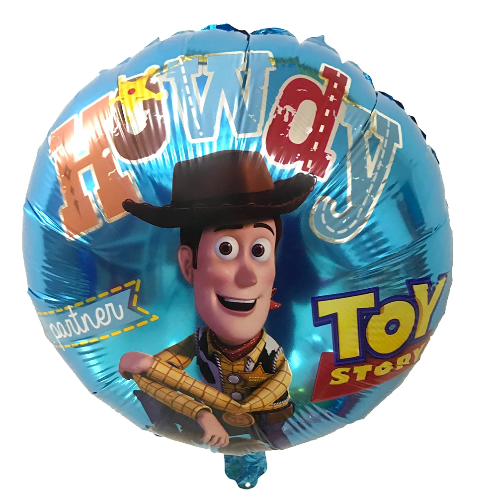 50 шт 18 дюймовые шарики Buzz Lightyear Hudi ковбойские круглые из алюминиевой фольги
