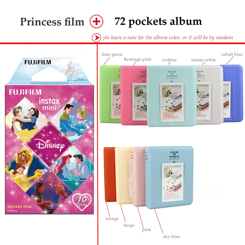 Fujifilm Instax Mini Film Princess10 Sheets fr 9 8 + 7s 70 90 25 Instant Polariod камера принтер для смартфонов SP2