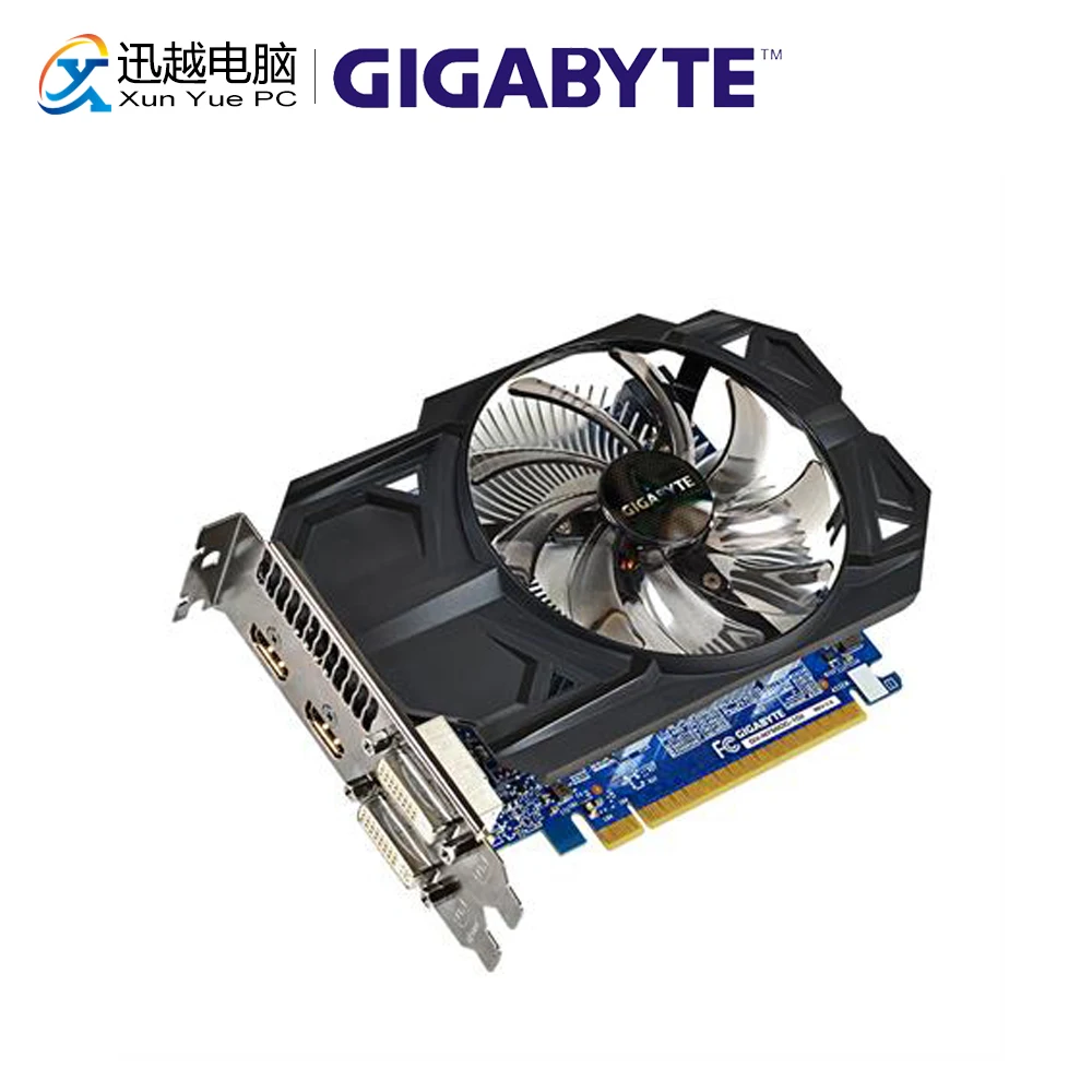 Gigabyte GV-N750OC-1GI оригинальные видеокарты 128 бит GTX 750 1G GDDR5 видеокарта 2 * DVI HDMI для Nvidia