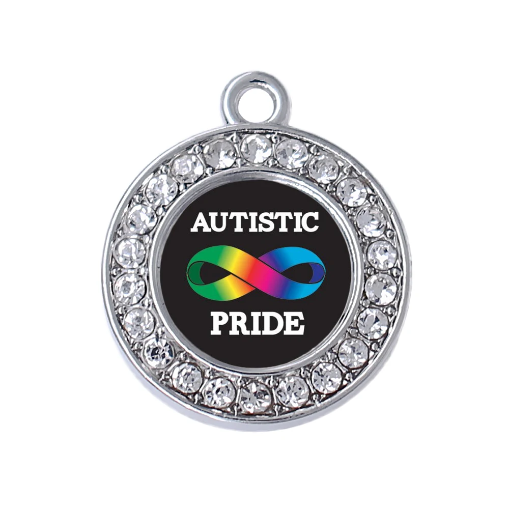 New Fashion Wholesale Yiwu Factory Custom Epoxy Sticker Accept Autistic Pride Autism Awareness Ribbon Survivor Charms | Украшения и