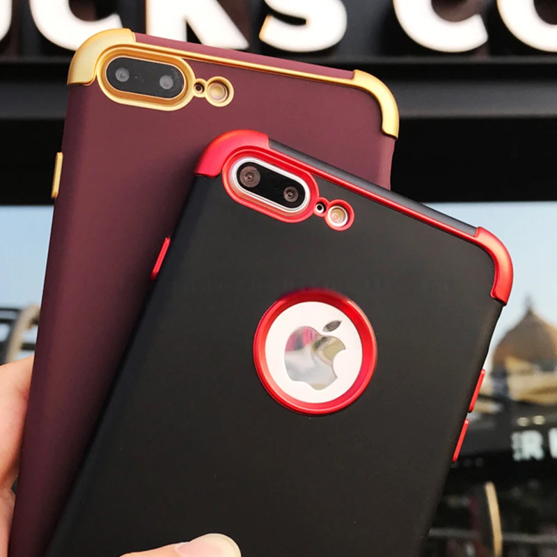 Kerzzil Luxury Plating Scrub Protective case For iPhone X 10 Cover Bumper On The for 6 6s 7 8 Plus Case Silicone |