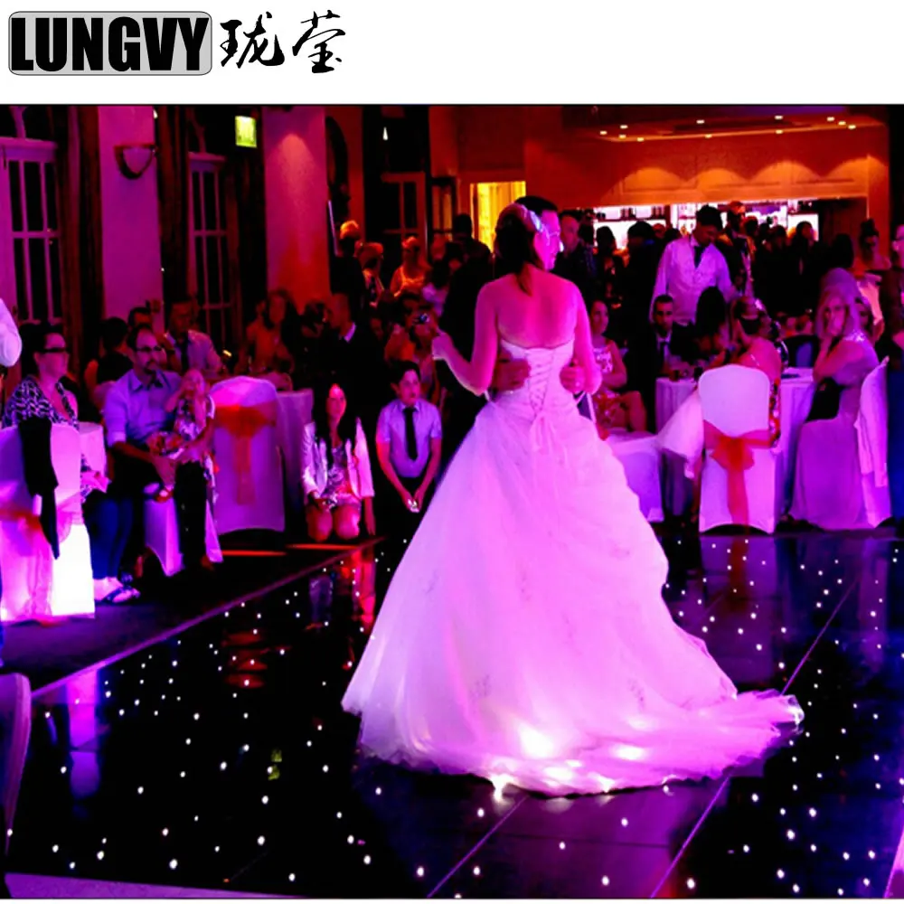 Wireless Connect 2ft*2ft Starlight LED Dance Floor Twinking Panel For Events Wedding Decoration