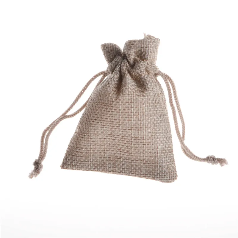 Ручная работа джутовая Мешковина ювелирный мешок кольца в форме конфет чайный
