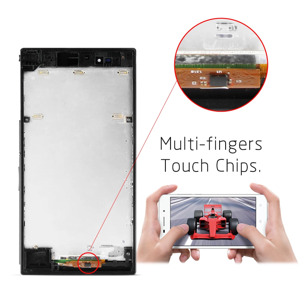 ЖК-дисплей сенсорный экран 5 &quotдля Sony Xperia Z LT36i LT36h LT36 C6603 C6602 C6606 дигитайзер