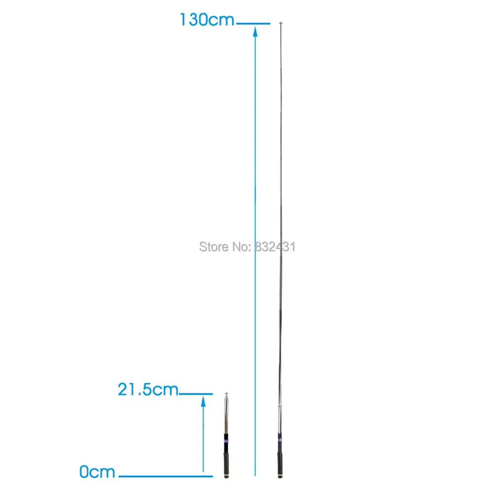 Телескопическая антенна FP10120 SMA Male VHF 136 174 МГц для двухсторонней рации Yaesu|Рации| |