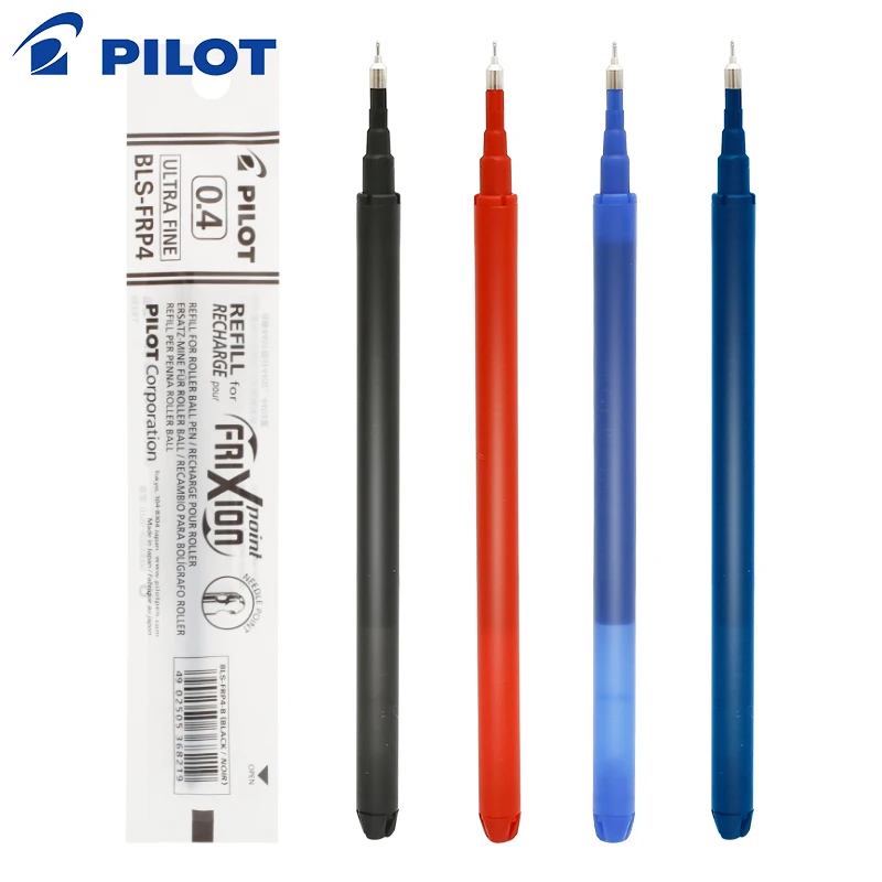 12 шт./лот Pilot BLS FRP4/FRP5 черный/синий/красный/черный синий Frixion гель заправки 0 4 мм/0 5