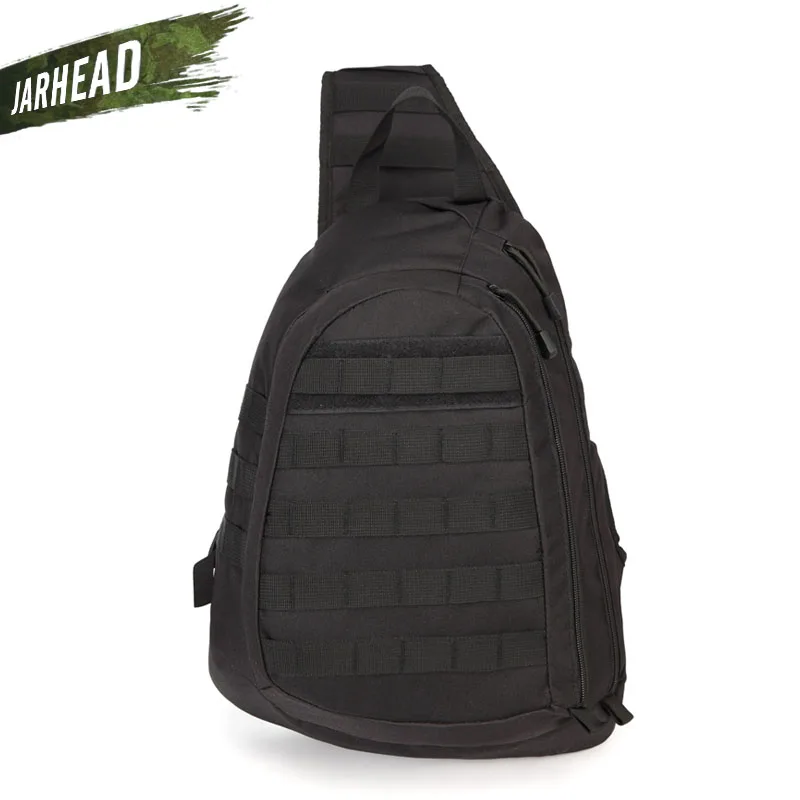 Black 20-35L Тактический Слинг Сумка 1" ноутбук Водонепроницаемый Molle военный рюкзак Кемпинг Туризм Охота Спортивная нагрудная сумка - Цвет: Black