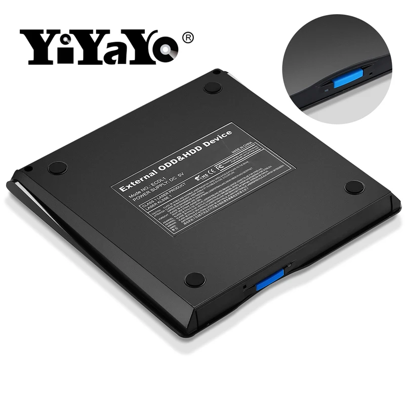 YiYaYo внешний тонкий DVD диск USB 2 0 DVD/CD-RW горелки CD/DVD Встроенная память плеер