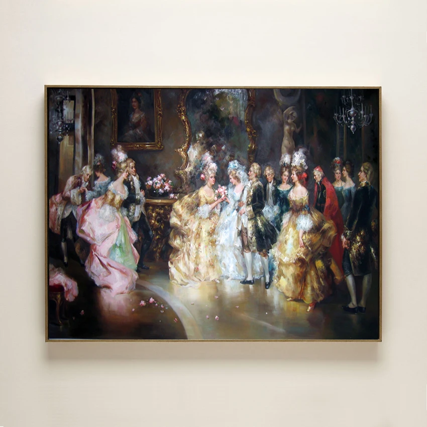 Классическая картина дворца печать на холсте масляная живопись напечатанная