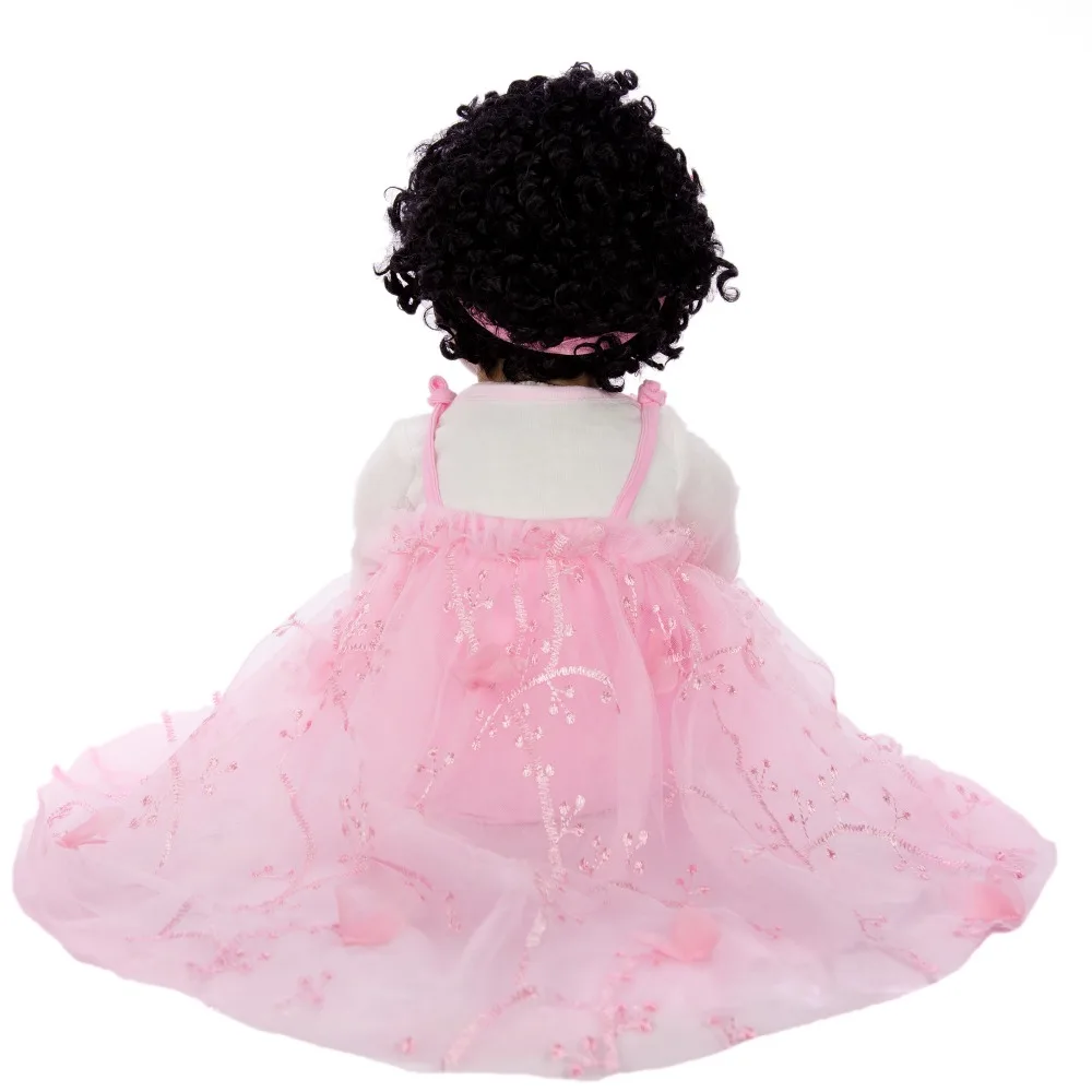 NPK boneca reborn baby doll black simulation vinyl silicone toys gift for children African girl bebes | Игрушки и хобби