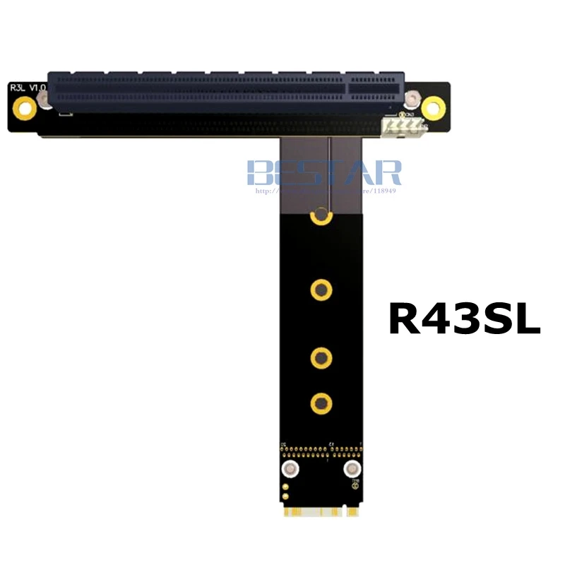 Riser PCI e PCIE x16 To M.2 NGFF NVMe Key M key Card Express 16x Gen3.0 32G/bps удлинитель ленточный кабель 10 см 30 60