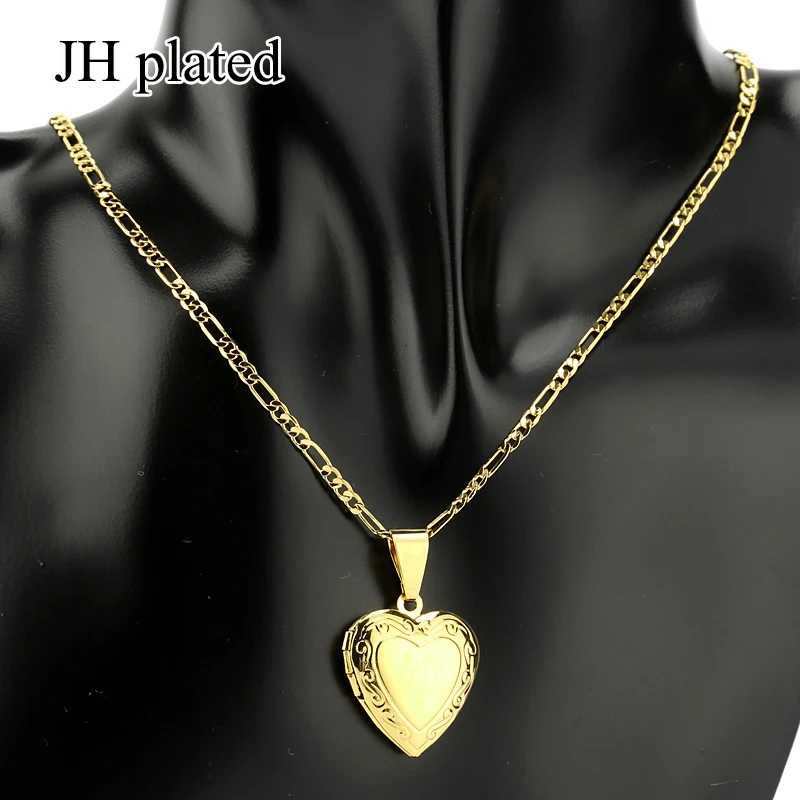 JHplated Fashion jewelry Pendant Necklace Golden Rose and gold silver heart-shaped Arabia for women/girls best gifts | Украшения и