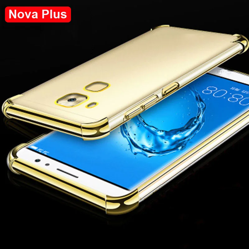 Мягкий ТПУ чехол для Huawei Nova Plus ультра тонкий прозрачный блестящий NovaPlus смешанный
