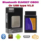 Лучший новый V1.5 ELM 327 Bluetooth ELM327 по каналам OBDII  OBD2 версия 1,5 сканер для диагностики транспорта инструмент ридер работает на Android