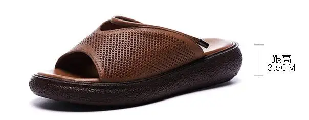 

Genuine Leather Shoes Flower Slippers Handmade Slides Flip Flop On The Platform Clogs For Women Woman Slippers Plus Size