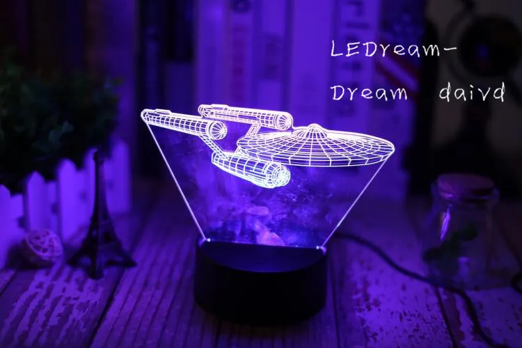 Необычный авиационный самолет 3 d маленький ночник Кнопка USB научный светодиодный Домашний Светильник космический корабль ночной Светильник