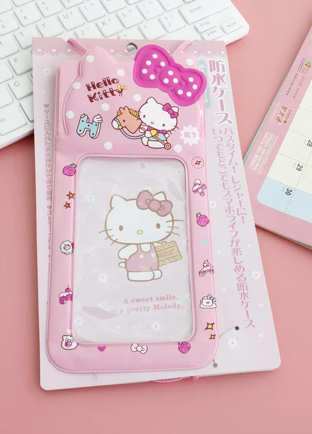 Прозрачная сумка для плавания и дайвинга Hello Kitty jingle cat ПВХ новая погружения в воду