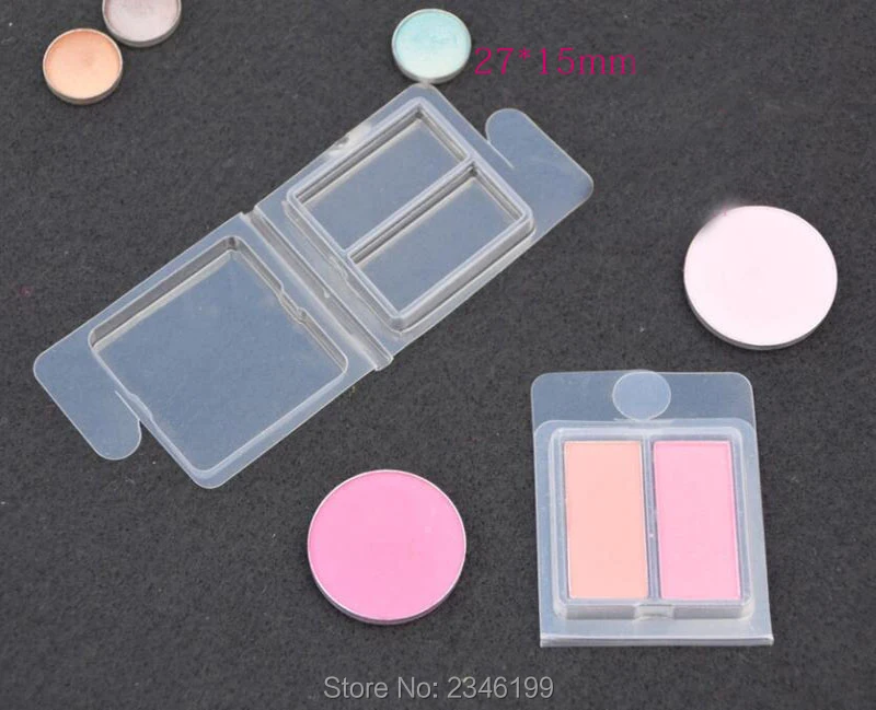100 шт./лот Пластиковый пустой блистерный упаковочный чехол для румян образец