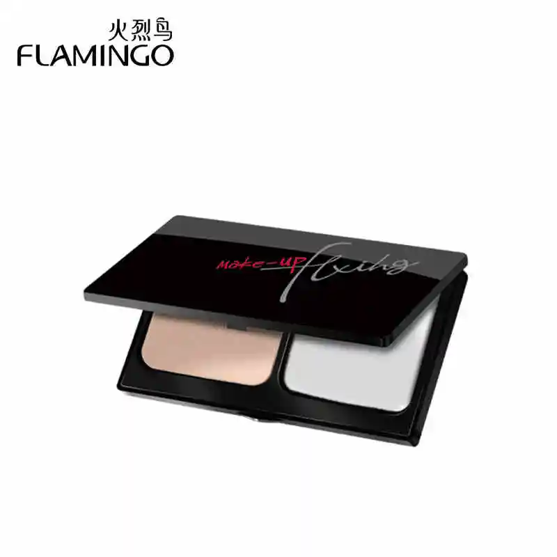 

Free Shipping FLAMINGO brand silky oil control Beautifying Single powder cake whitening flawless refreshing natural powder Cake