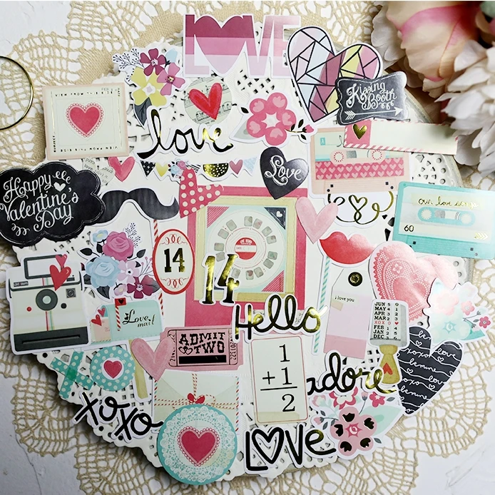 

52 шт Love Songs бумажные наклейки для DIY скрапбукинга/фотоальбома украшения для карт ремесла