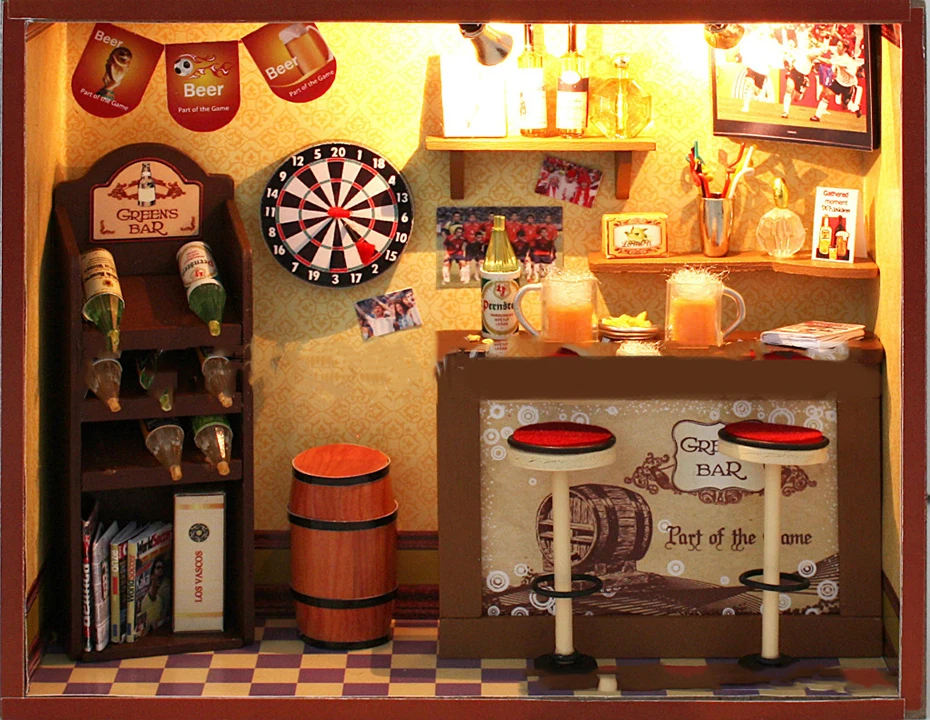 Милая комната Diy кукольный домик Puppenhaus Brithday миниатюрная мебель дом игрушки для