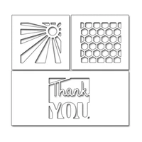 3pcsset thank you squares metal cutting dies stencil for diy scrapbooking photo album embossing paper cards decorative crafts