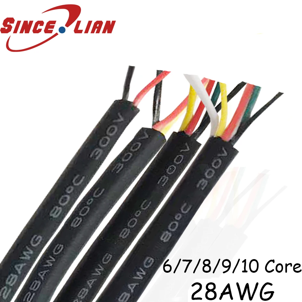 28 AWG 6 7 8 9 10 ядер кабель для USB мыши клавиатуры передачи данных метров DIY ПВХ мягкая