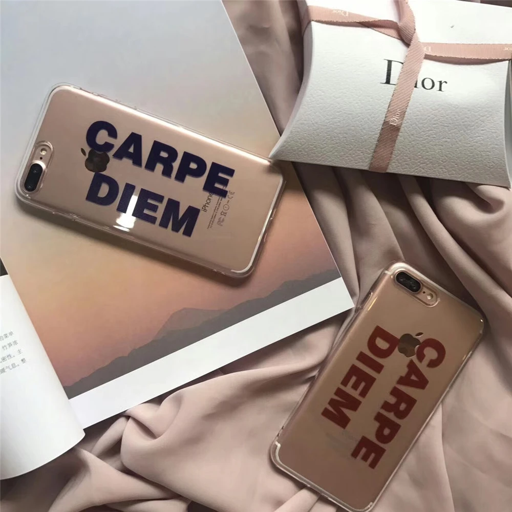 Fashion Simple Lover Red Blue Text Transparent Soft TPU phone case For iphone 7 iPhone 6 6S Plus Fundas Capa Cover |