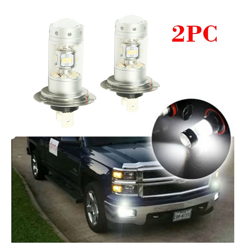 2X H7 140W белый светодиод для противотуманных фар автомобильные фары мотоцикла