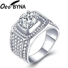 Octbyna огромное большое кольцо с кристаллами изящное кольцо для женщин элегантные обручальные кольца на палец для мужчин ювелирные изделия Прямая поставка