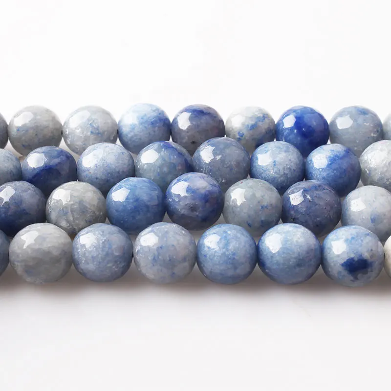 4-12mm Natural Round Faceted Blue Aventurine Beads For Jewelry Making Bracelet Women 15'' Needlework DIY Trinket - купить по