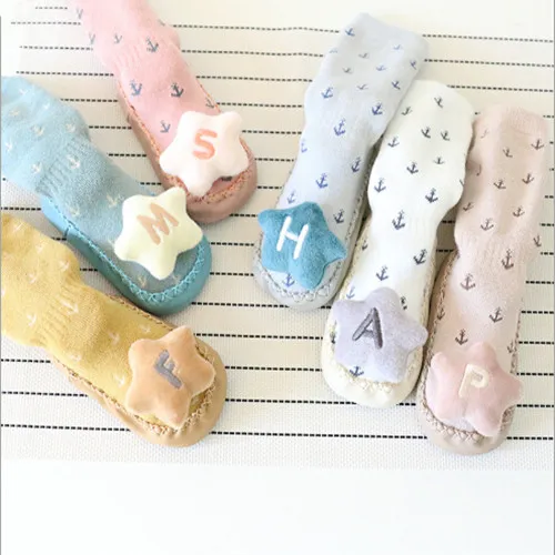 

Winter new boys girls baby terry thickened cartoon baby socks non-slip socks socks children floor socks